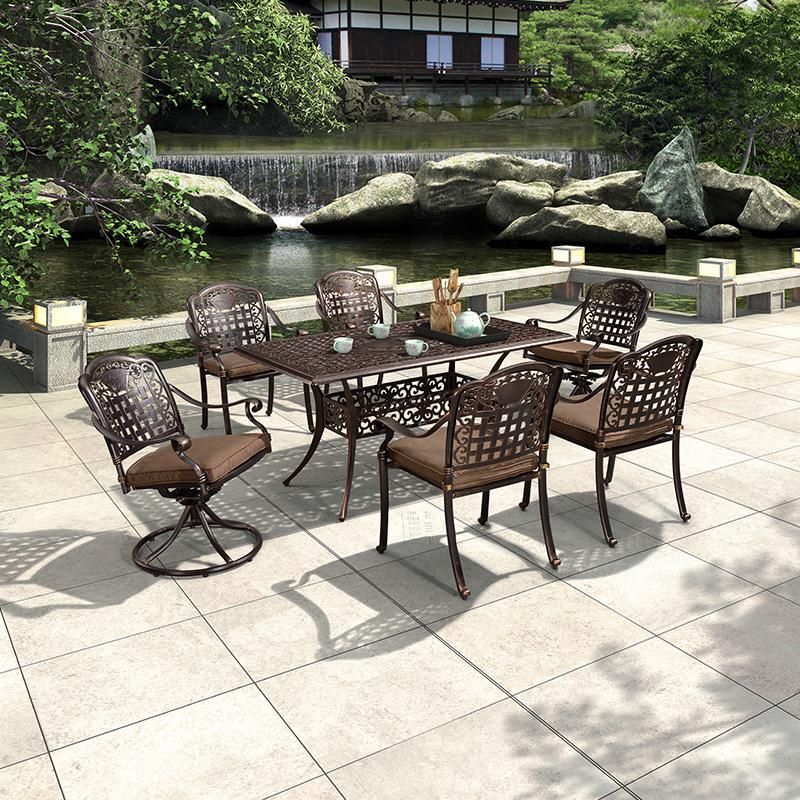 Good Price Die Cast Aluminum Outdoor Furniture Garden Dining Table with 4 Chairs