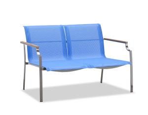 New Design Outdoor Love Seat with Metal Legs