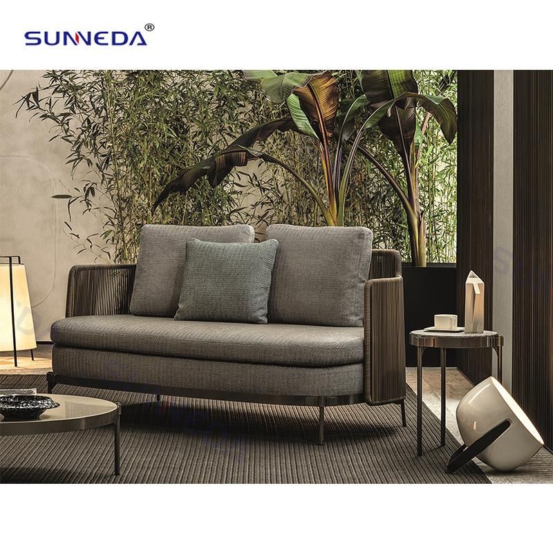 Commerical Indoor Outdoor Rope Weaving Waterproof Sofa Set Furniture