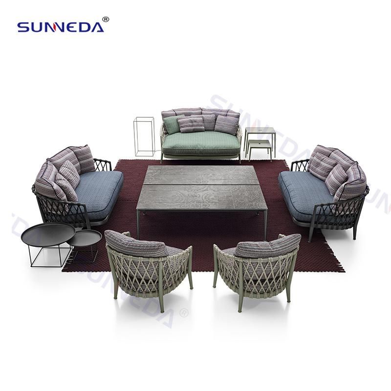 Leisure Patio Sofa Bed Aluminum Garden Daybed Outdoor Furniture
