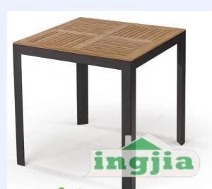 Outdoor Wood Aluminium Metal Leisure Coffee Patio Table (JT-99)