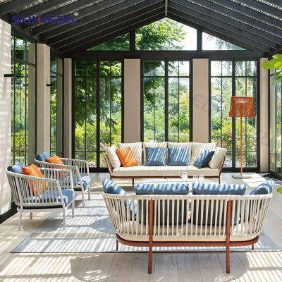 Modern Style Sofa Set Aluminum Round Tube Frame with Rope