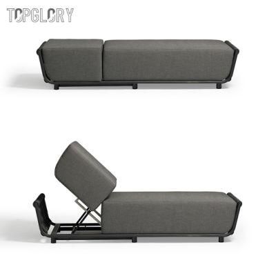New Design Series Aluminium Frame Rope Textilene Leisure Chaise Outdoor Sun Lounger Furniture