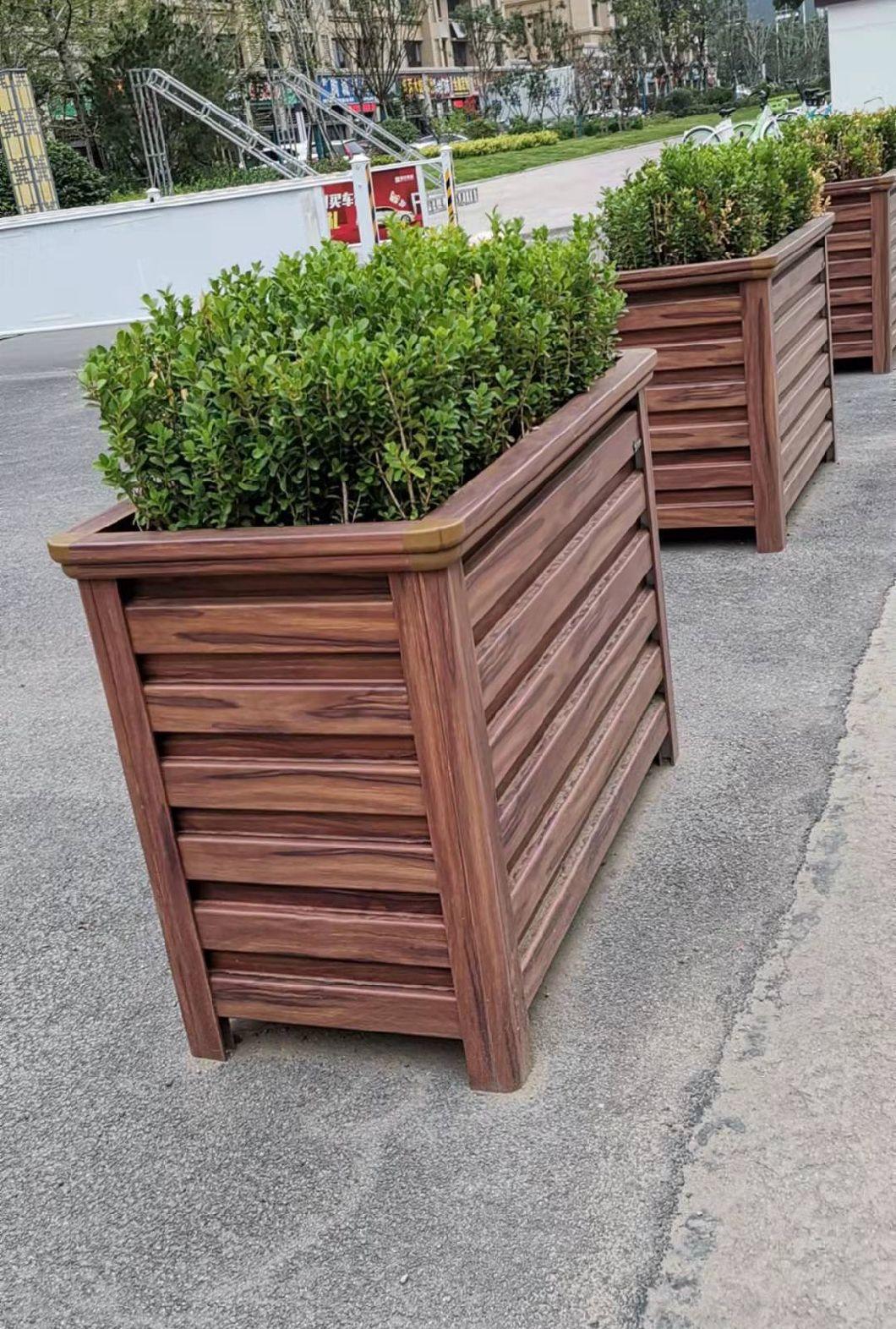 Metal Home Planter Boxes Outdoor Aluminium Planter Rectangular Garden Flower Pot China High Quality