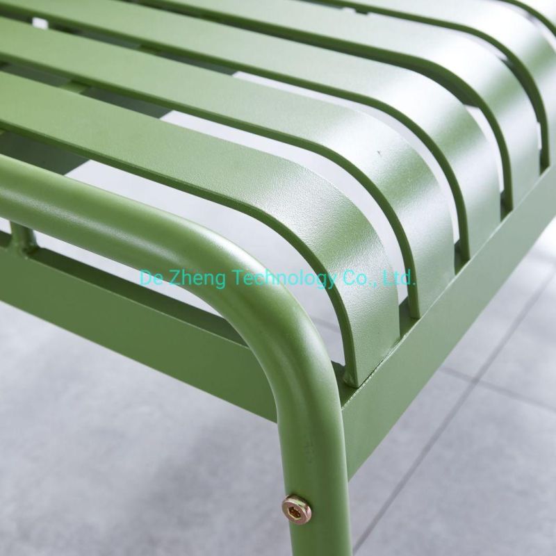 Metal Frame Garden Chair Stacking Aluminum Dining Meeting Chair Restaurant Bench