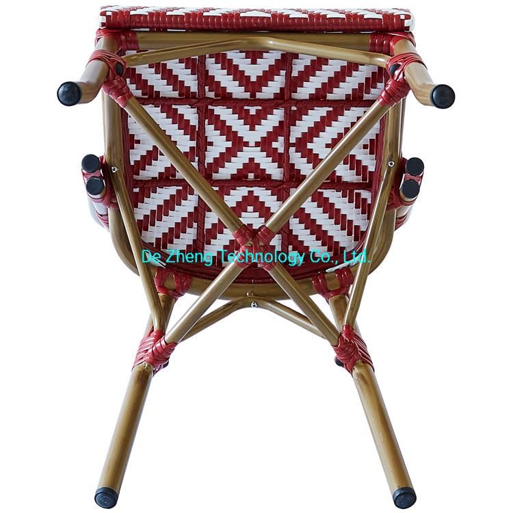 Cheap Outdoor Wicker Furniture Patio French Bistro Pier Harbor Restaurant Rattan Chair