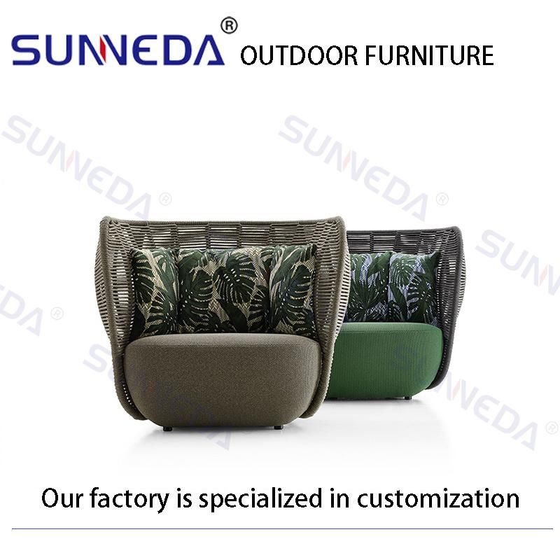 Garden Sets Outdoor Furniture Aluminum Rattan Chair Patio Lounge with Table
