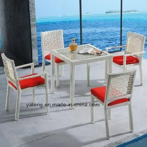Top Quality Modern Designer Rattan Outdoor Garden Rattan Furniture Dining Table Set for Restaurant &amp; Hotel (YT537)