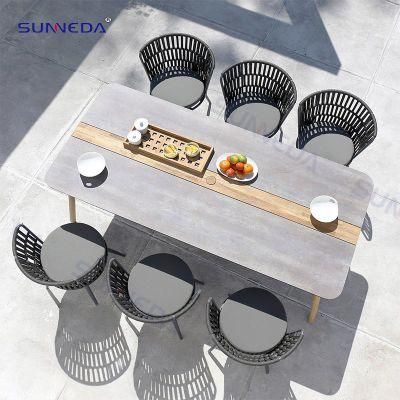 Hotel Courtyard Rectangle Dining Table Chair Set