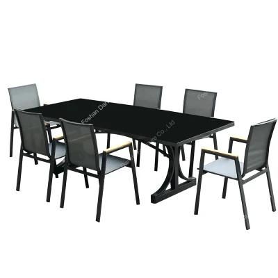 Luxury Aluminum Outdoor Garden Dining Furniture with Table and Chairs
