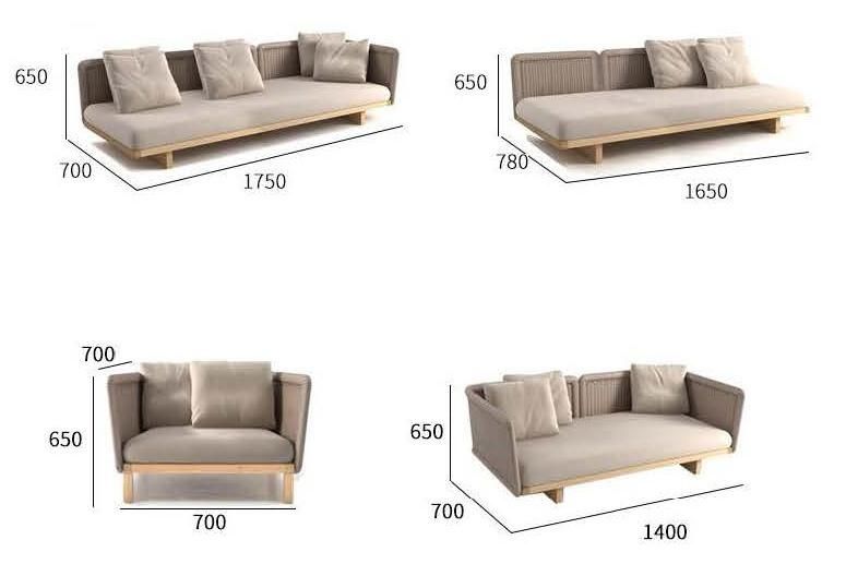 China Professional Manufacturer Garden Sofa Home Hotel Outdoor Furniture Big Sectional L Shape Outdoor Corner Sofa