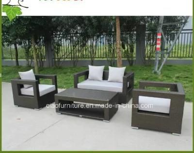 All Weather Garden Rattan Furniture Elegant Outdoor Wicker Sofa (CF611)