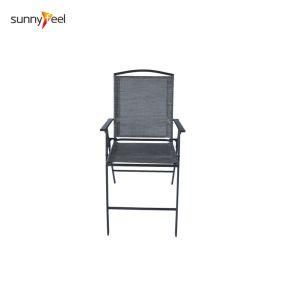 Outdoor Garden Backyard Home Furniture Textilene Bar Folding Chair
