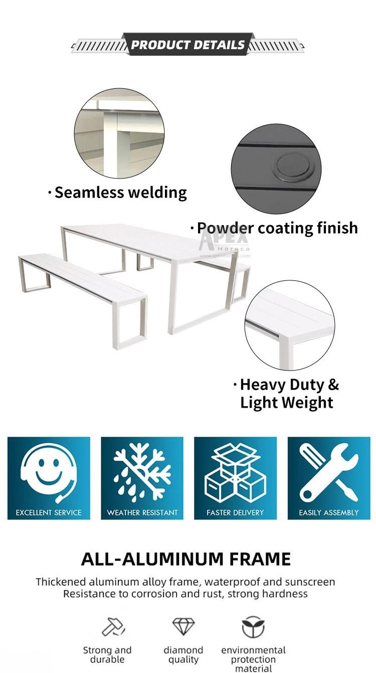 Outdoor Garden Set Luxury Couture Jardin Picnic Table Bench Chair