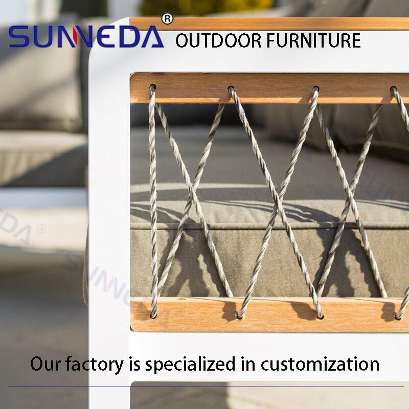 Straight Aluminum White Frame Cushions Fashion Style Sofa