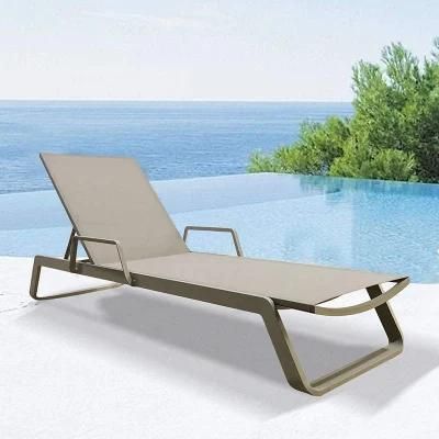 Outdoor Swimming Pool Furniture Garden Aluminum Modern Sun Bed for Patio Chaise Lounge