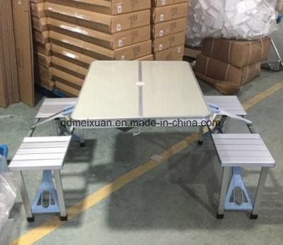 Aluminum Alloy Conjoined Picnic Tables Leisure Folding Tables Folding Table and Chairs (M-X3584)