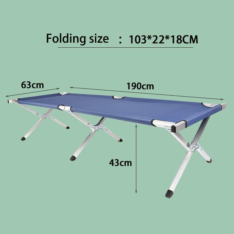 Outdoor Camping Portable Marching Bed Lunch Nap Folding Bed