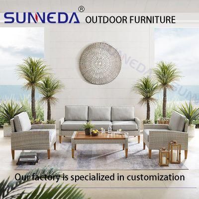 Beach Waterproof Wholesale Weaving Rattan Aluminium Alloy Outdoor Sofa