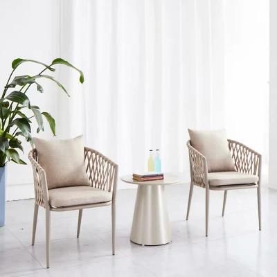 Italian Style Modern Lawn Backyard Outdoor Hotel Rope Sofa Set Furniture, Aluminum Garden Sets