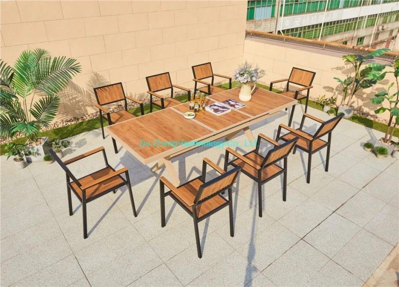 Commercial Furniture Rectangle Polywood Extendable Table Restaurant Dining Table Furniture