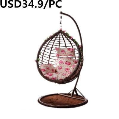 Wholesale Modern Indoor Wicker Egg Garden Hanging Swing Chair Cushion