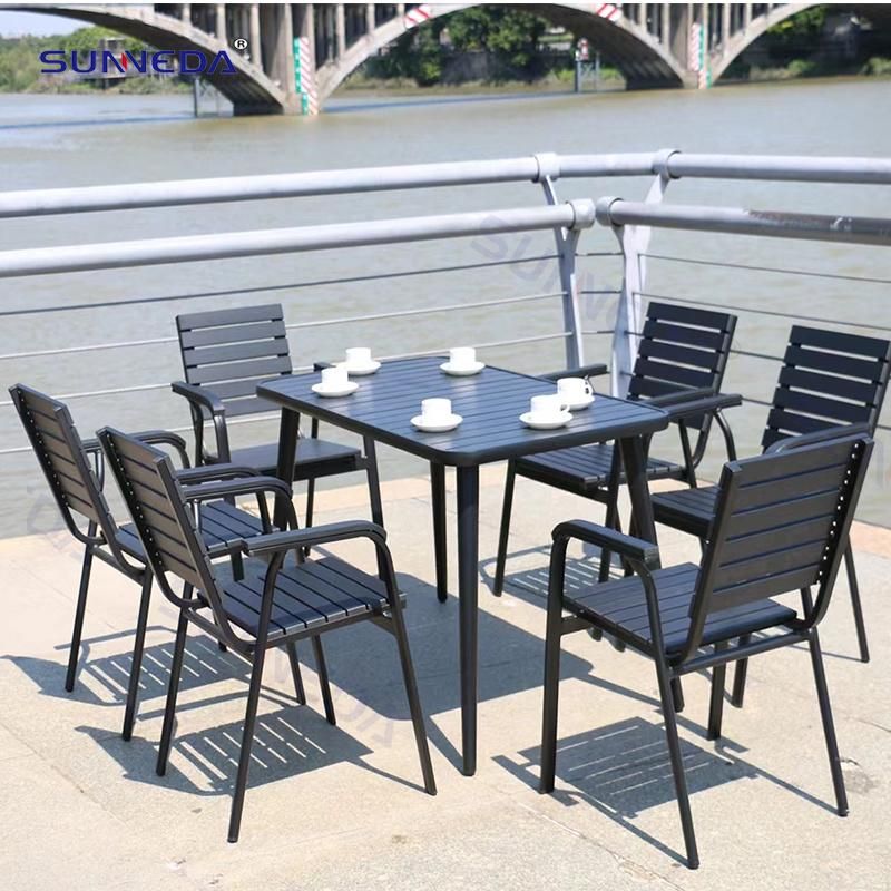 Commercial Picnic Table with Disassembly Structure Plastic Wood Top