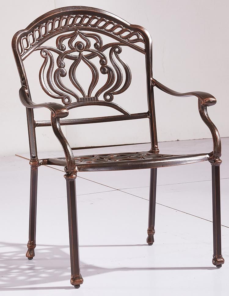 Garden Dinner Chairs Aluminum Outdoor Luxury Chair for BBQ Party