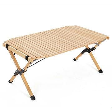BBQ Solid Wood Roll up Travel Table with Carry Bag