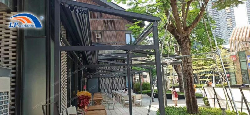 Luxury Terrace Roof Pergola for Garden Courtyard Private Kitchen Custom-Made Sunshade and Rain