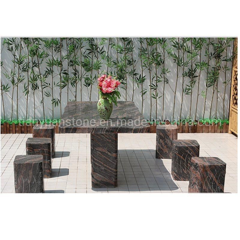 Garden Sculpture, Granite Table, Benches for Garden Decoration