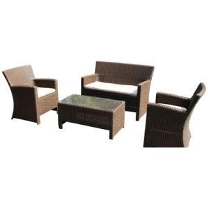 Garden Outdoor Aluminum Rattan Wicker Lounge Furniture Conversation Sofa Set