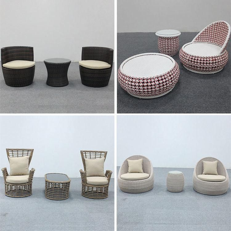 Outdoor Aluminum PE Rattan Nest Shape Sofa Lounge Chair