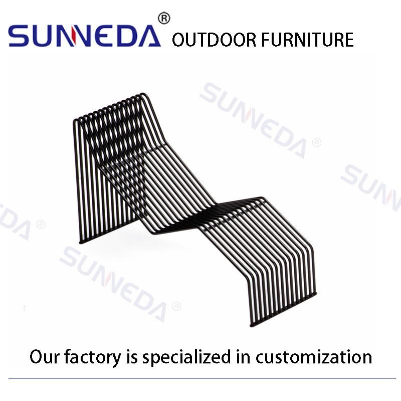 Stacking Structure Outdoor Travel Lounger Furniture with Creative Shape Frame