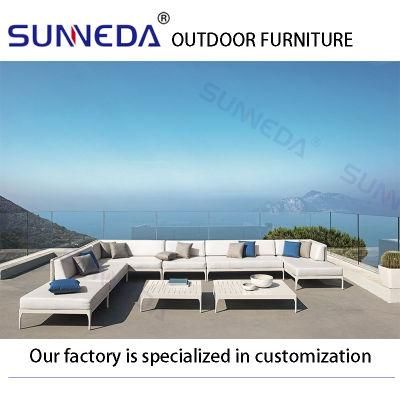 Aluminium Alloy Metal Waterproof Olifen PE Rattan Villa Outdoor Sofa Furniture