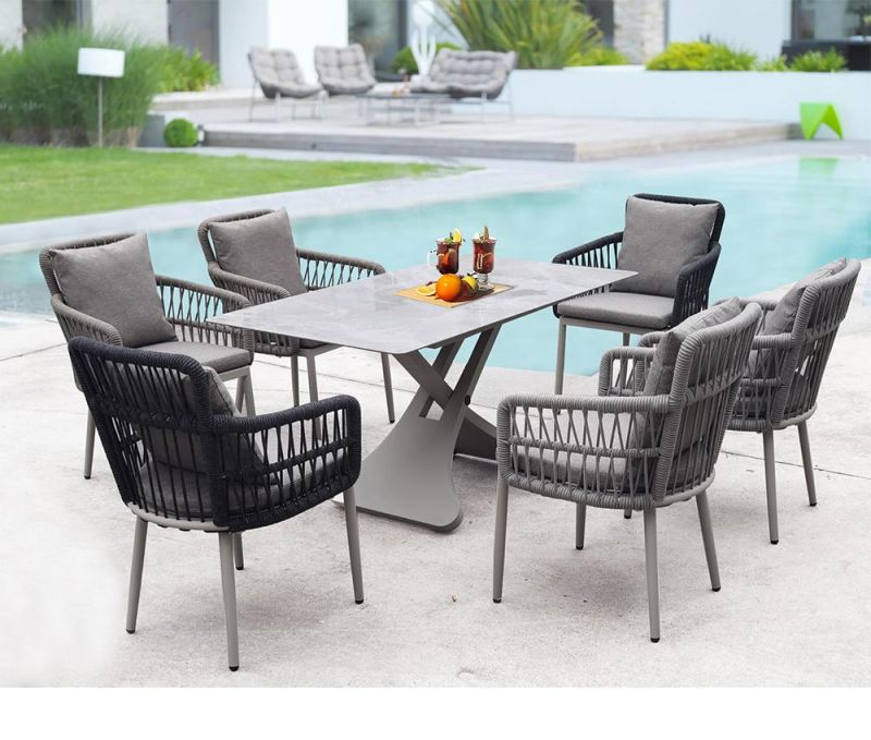 Hot Bar Hotel OEM Foshan Backyard Furniture Patio Dining Set Rattan Outdoor Chair