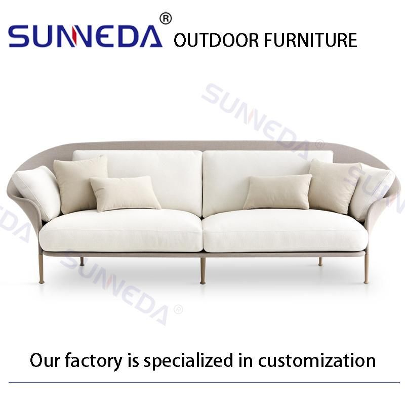 Patio Modern Cushioned Simple Compect Rope Corner Recliner