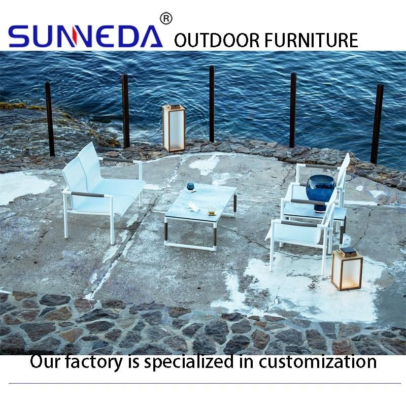 High End Luxury Outdoor Modern Leisure Aluminum Garden Sofa Furniture Combination