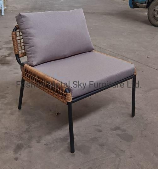 Outdoor Metal Rattan Garden Hotel Restaurant Courtyard Aluminum Table Chair