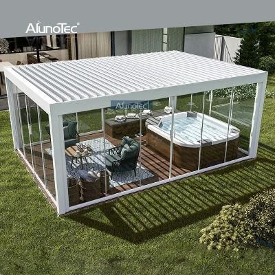 AlunoTec Luxury Outdoor Garden Louver System Louvered Cost Patio Canopy Electric Roof Pergola to New York Price