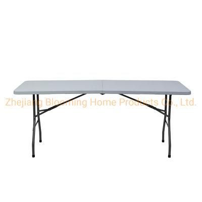 6FT 72inch Outdoor Plastic Folding Table for Picnic/Meeting/Study/Dinging/Party