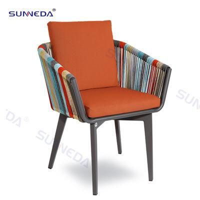Leisure Mix Woven Webbing Aluminum Coffee Table Chair Set
