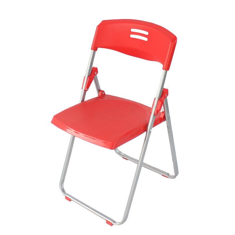New Outside Padded Seat Metal Leg Portable Plastic Stacking Folding Chair