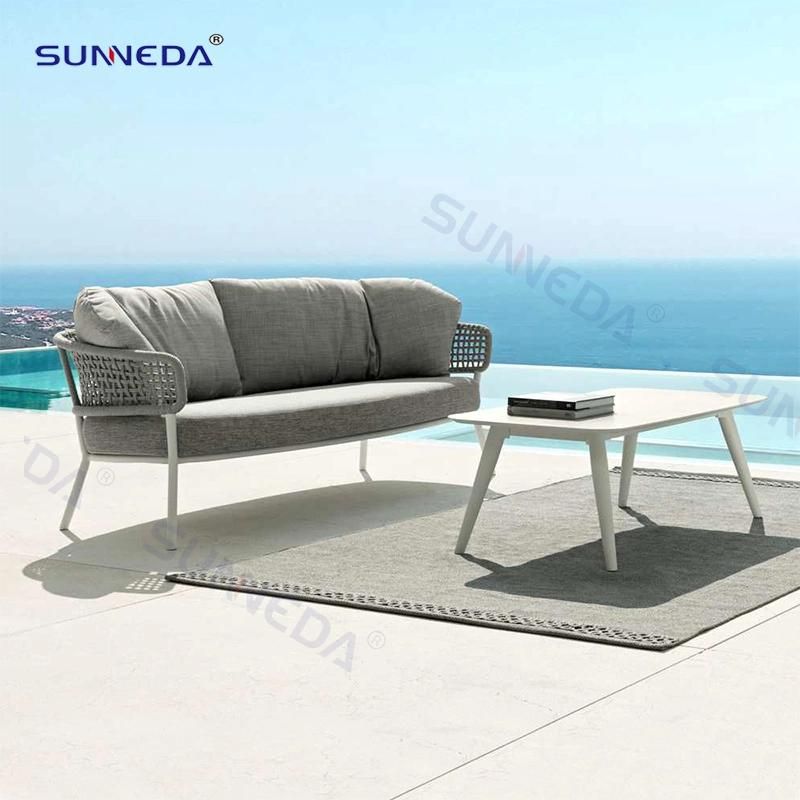 Hot Sale Patio Sofa with Environmentally Friendly Oxidation Resistant Rope