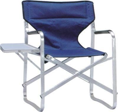 Portable Folding Sports Chair Director Chair Collapsible with Side Table and Side Storage Bag, Blue