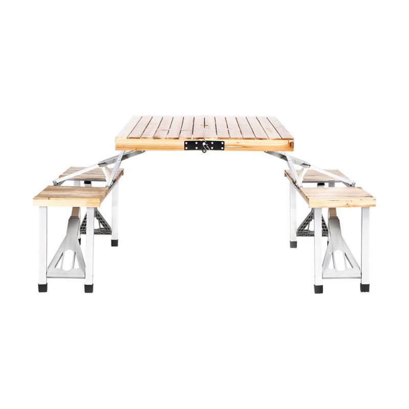 High Quality Foldable Wooden Picnic Table Portable Folding Wood Outdoor