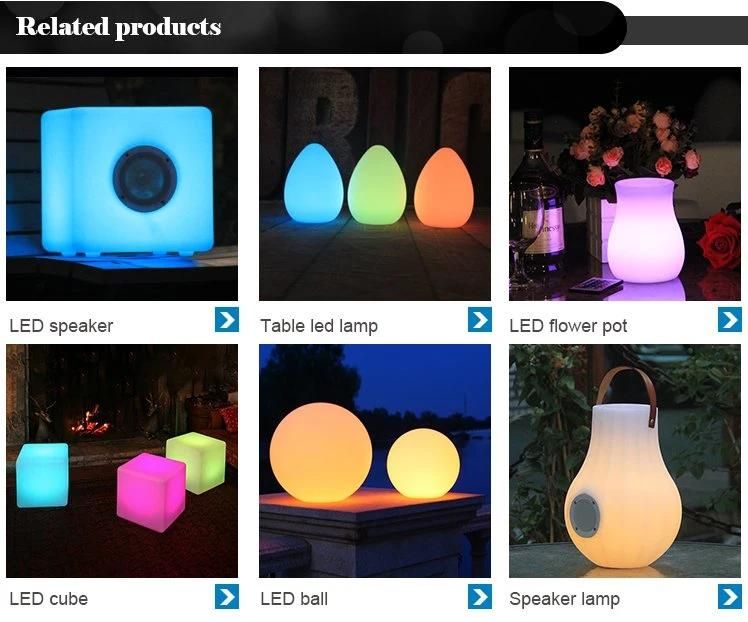 Night Club Furniture KTV Furniture Outdoor Furniture Round LED Glow Top Poseur Bar Table