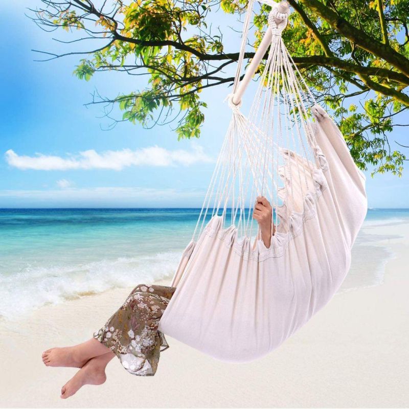 XXL 100% Cotton Lounge Two Pillow Removable Hanging Chair