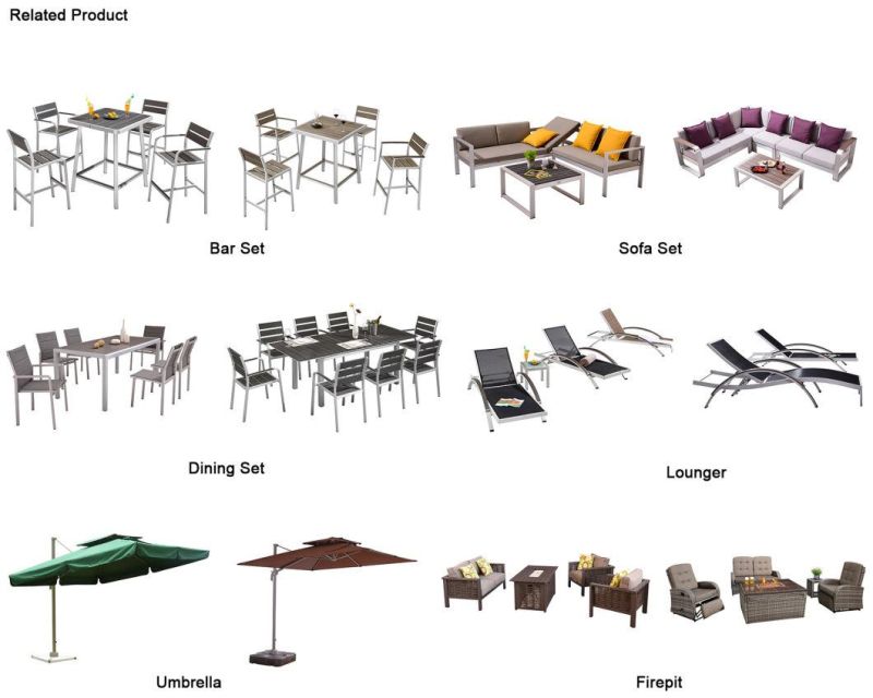 Modern Outdoor Furniture Aluminum Patio Leisure Sofa & Table