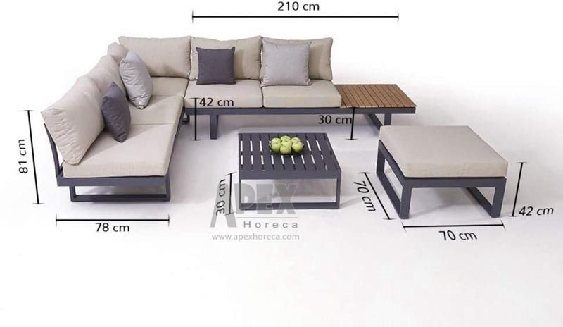 Wholesale Sectional Garden Sofa Patio Outdoor Furniture with Sunbed Function